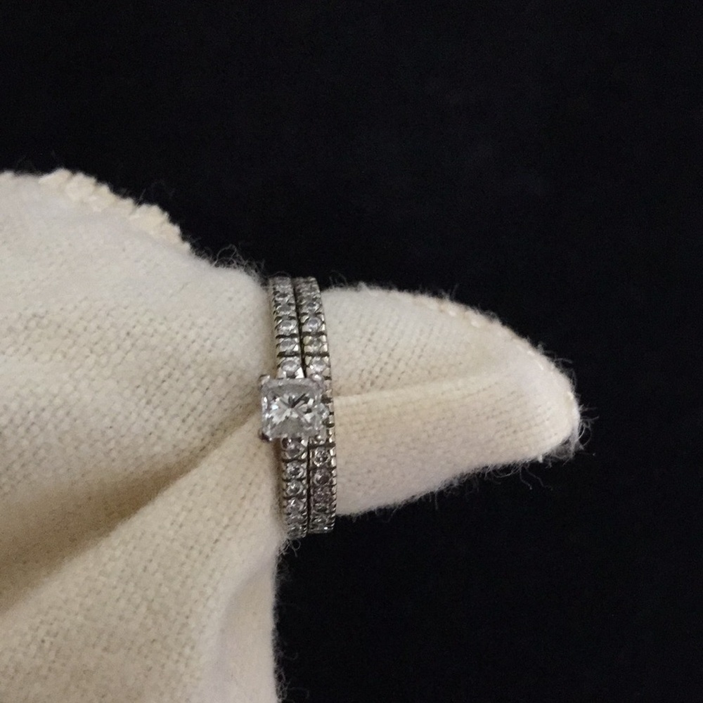 14k gold diamond ring set